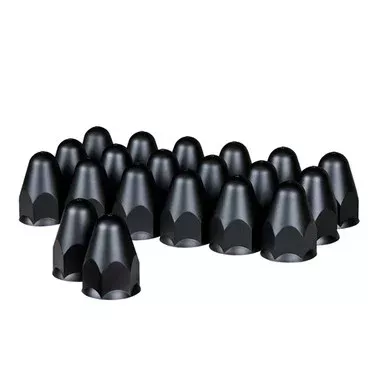 1-1/2 X 2-3/4 Inch Matte Black Painted Plastic Bullet Nut Covers