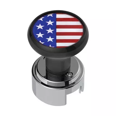 1/2 Inch -13 Thread-On Flag Gearshift Knob With 13/15/18 Speed Adapter