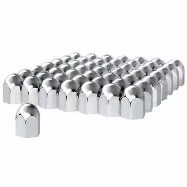 1.5 X 2.25 Inch Chrome Plastic Standard Push-On Nut Cover – 60 Pack