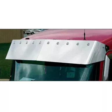 10 Inch Stainless Steel Blind Mount Visor W/ 10 Light HolesFor Kenworth