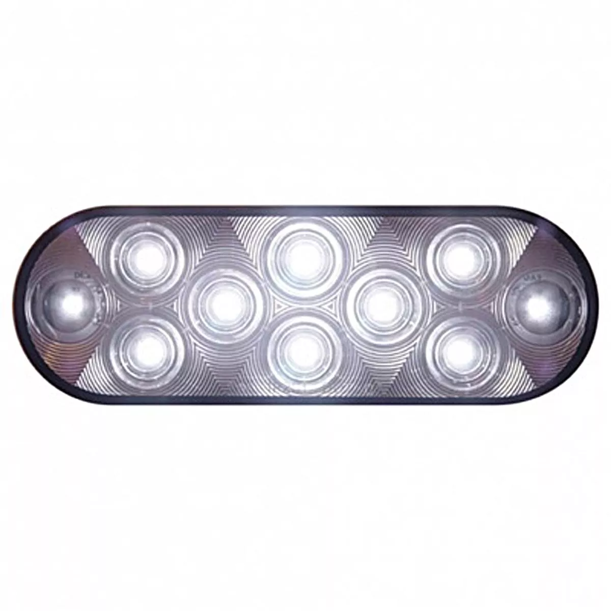 10 LED 6″ Oval Auxiliary/Utility Light – White LEDs (Clear Lens)