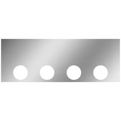 12 Gauge Customs Stainless Steel Rear Center Panel W/ 4 Inch Light Holes