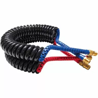 15 Foot Compact Air Hose Coil With Color Coded Grips