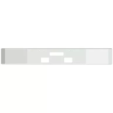 16 Inch Chrome Break Back Bumper, 10 Gauge W/ Center Tow, Square Light Holes For Freightliner FLD120 SBA
