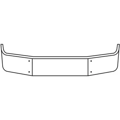 16 Inch Chrome Wrap Around Bumper For Peterbilt 386 SBA 2006-Newer