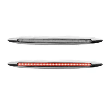 17 Inch Slim Flatline 24 Diode Red LED Light Clear Lens