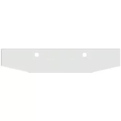 18 Inch Chrome Tapered Boxed End Bumper W/ Mounting & Tow/Hitch Holes For Kenworth W900A 1967-1981