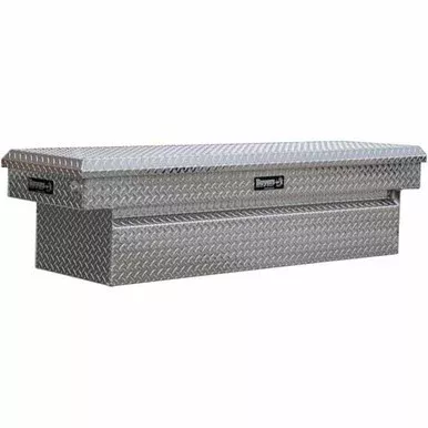 19 Cubic Feet Diamond Plate Aluminum Crossover Tool Box W/ Gas Shocks