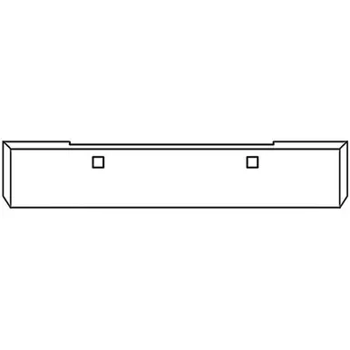 20 Inch Chrome Roadrunner Mitered End Bumper, 10 Gauge W/ UST Mounting Plates For Kenworth W900B/W900L