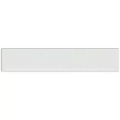 22 Inch Chrome American Eagle Boxed End Bumper W/ 45 Round 3/4 Inch Light Holes In FaceFor Peterbilt 352, 359