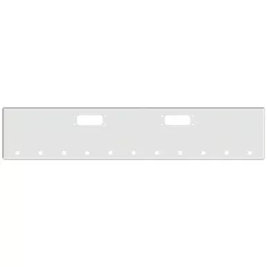 22 Inch Chrome American Eagle Boxed End Bumper W/ Tow & 11 M3- P3 Light Holes For Peterbilt 352, 359