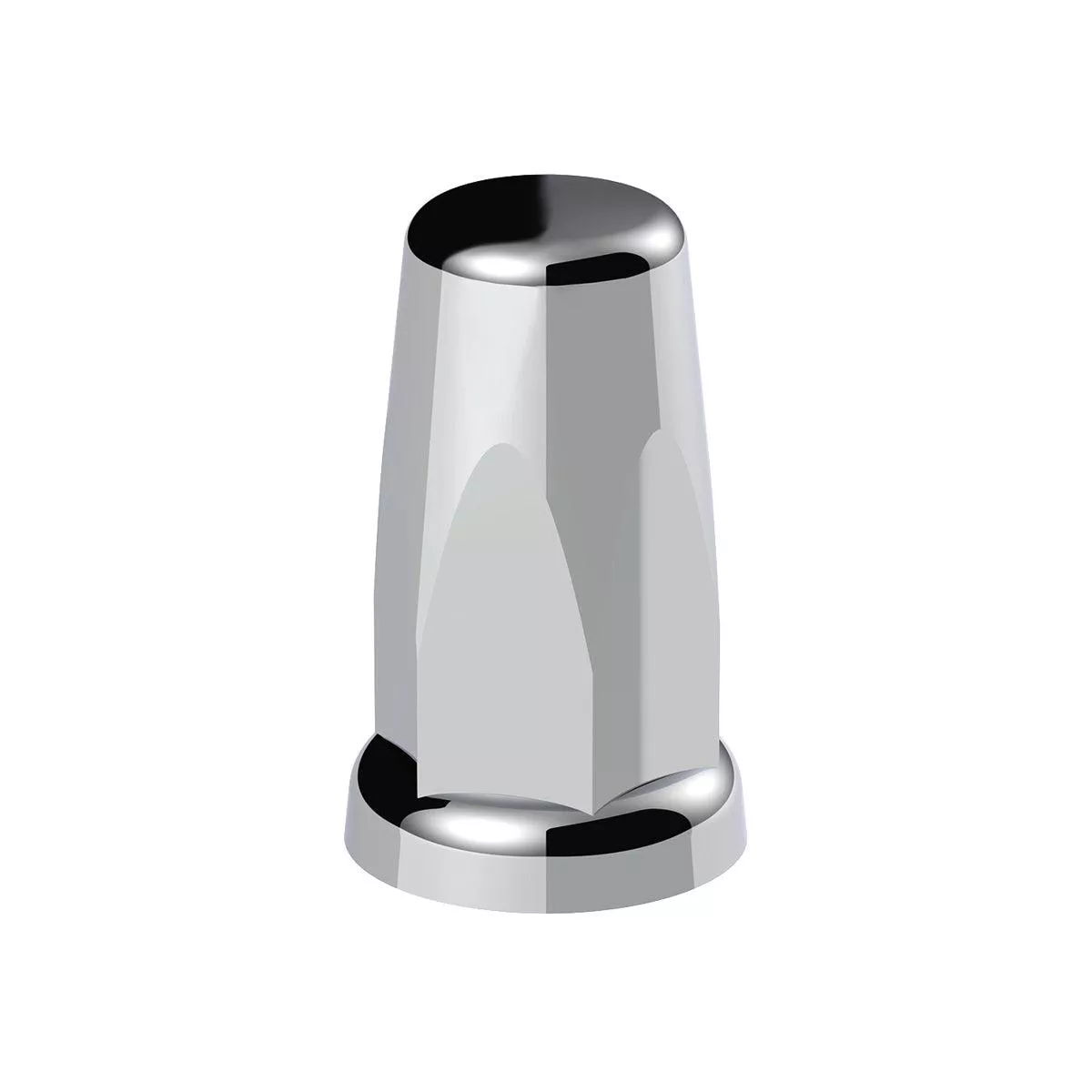 33mm X 3-1/4″ Chrome Plastic Tall Nut Covers With Flange – Push-On (Individual, 20 Pack or 60 Pack)
