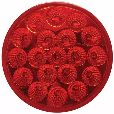 4.3 Inch Round 19 Diode Red LED Stop, Tail, Turn Light W/ Reflectors