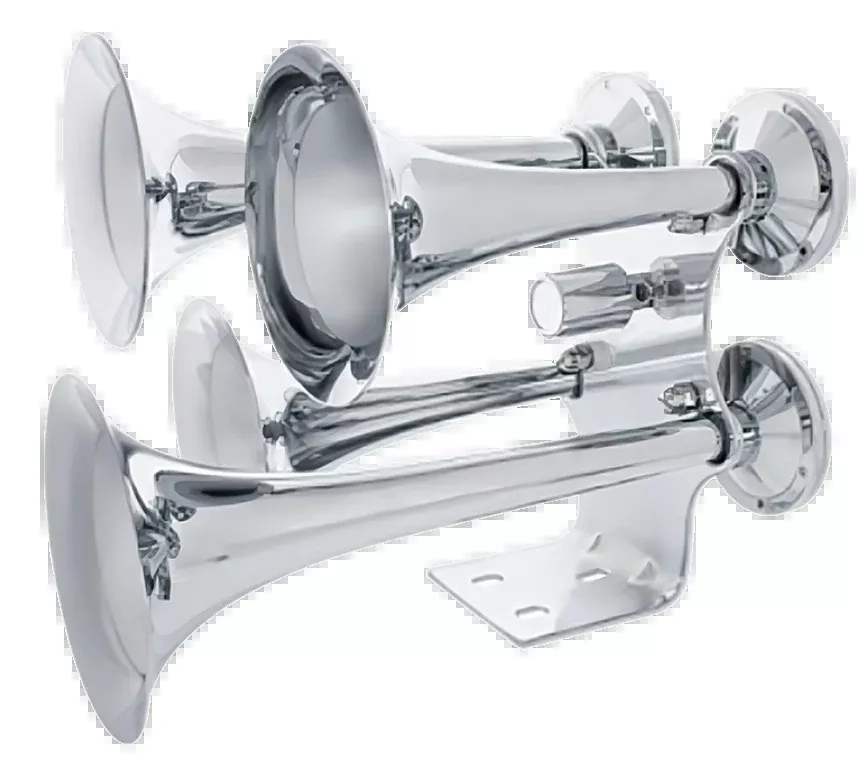 4 Trumpet Chrome Train Horn