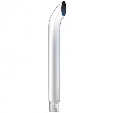 6 – 5 ID Inch Chrome Curved Top Exhaust Stack