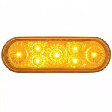 6 Inch 7 Amber Diode Oval Reflector Stop, Turn & Tail Light