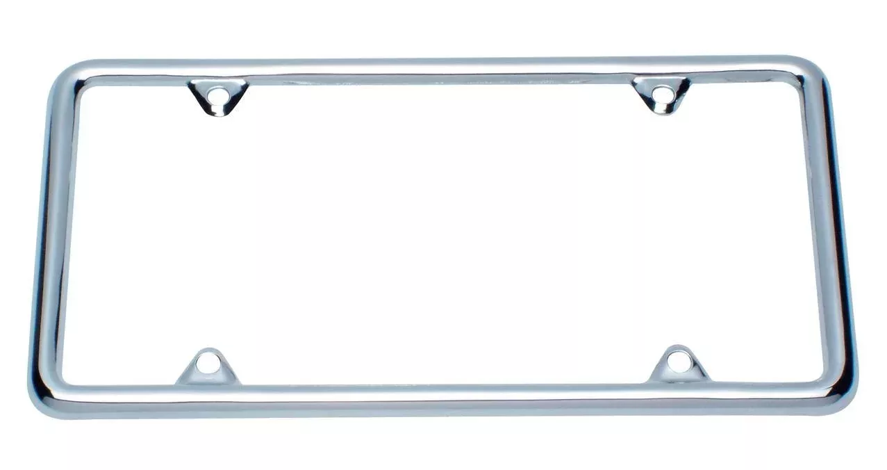 6 x 12 Inches Slim Chrome License Plate Frame