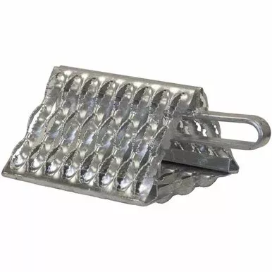 9 X 10 X 6 Inch Galvanized Carbon Steel Serrated Wheel Chock With Handle