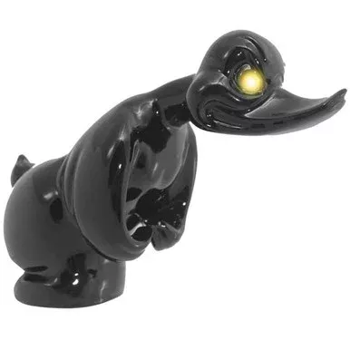 Black Convoy Rubber Duck Hood Ornament With LED Eyes