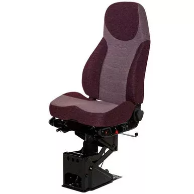 Cajun Red & Patchwork Plum 2 Tone Mordura Cloth Corsair Air High Back Seat Standard Base W/ Backcycler, Arm Rests, Heat, Air Lumbar Support