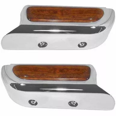Chrome Armrest With Wood Insert For Kenworth With Daylight Door