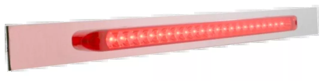 Chrome Top Mud Flap Plate With 23 LED 17″ Reflector Light Bar