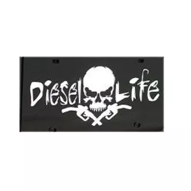 Diesel Life Black & White License Plate