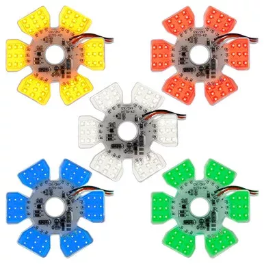 Dual Function Ultra Thin Hex Front Air Cleaner Glow Light W/ 54 LED Lights