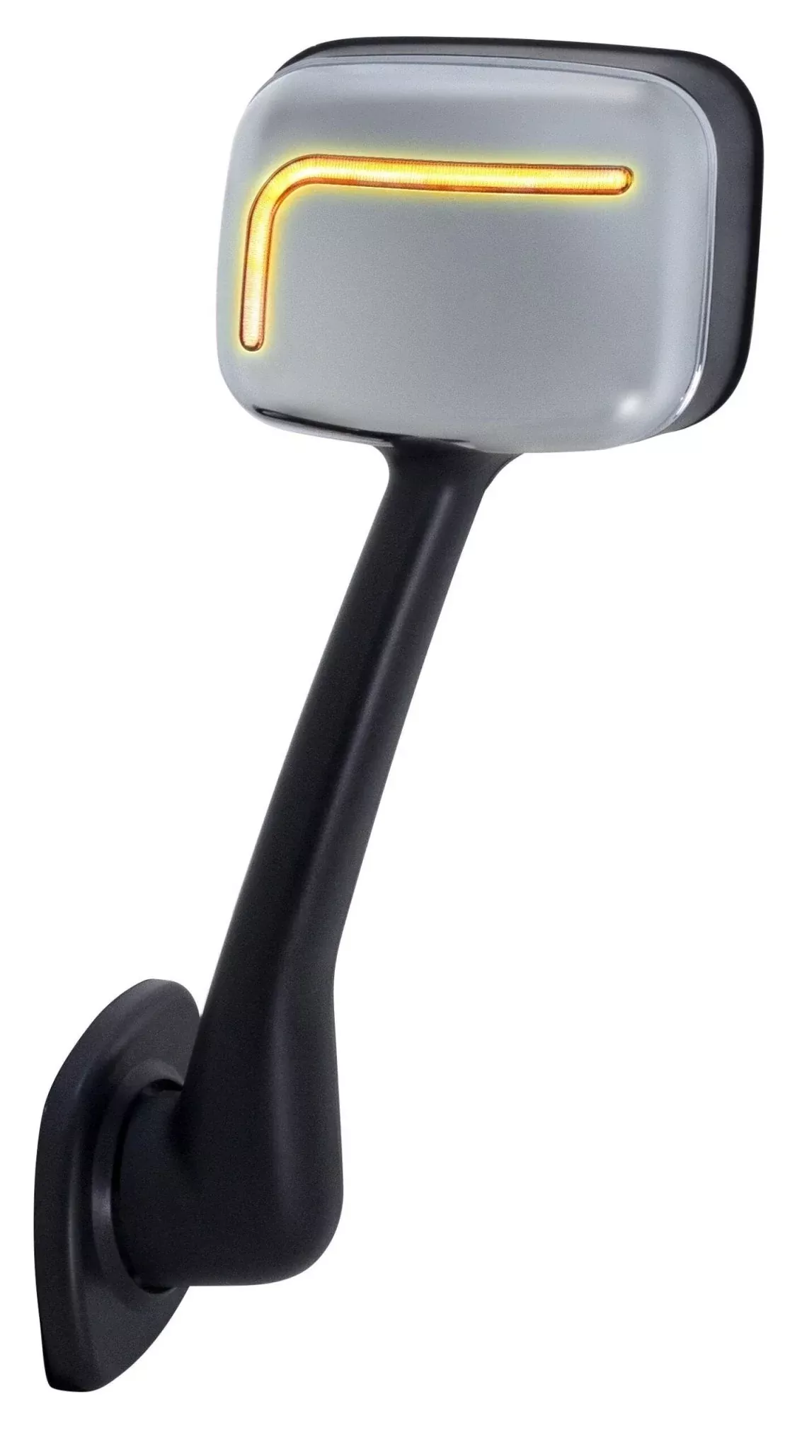 Freightliner Cascadia 2008-17 (Driver) – Chrome Hood Mirror Assembly w/Sequential Turn Signal