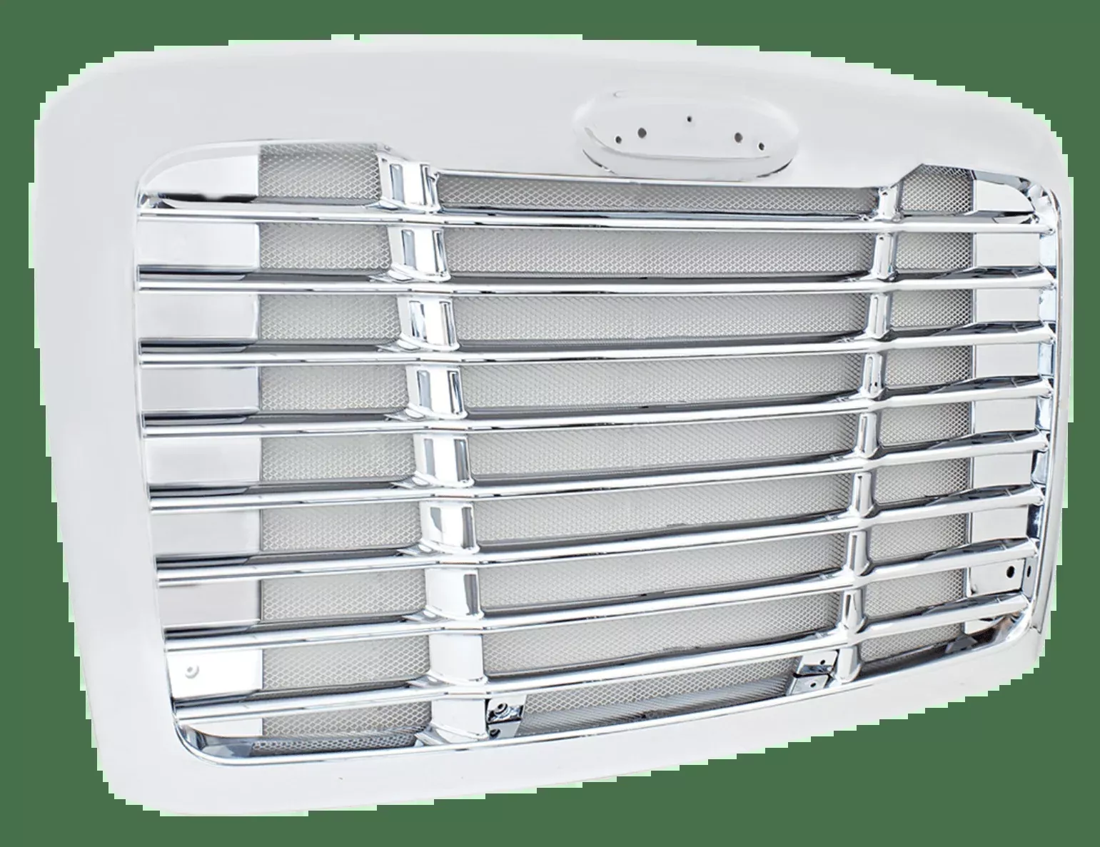 Freightliner Cascadia 2008 And Newer – Chrome Grille With Aluminum Chrome Bug Screen