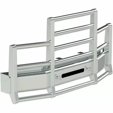 Herd Defender Alum. 4 Post Grille Guard For Freightliner Coronado, 122SD Hooks Through Grille 2010-2016