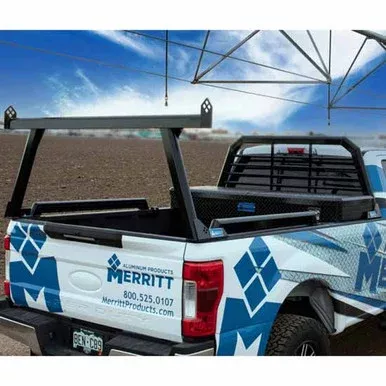 Merritt Aluminum Utility Rack, 17 X 72 Inches, Gloss Black, For Full Size Trucks