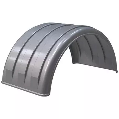 Minimizer Liquid Platium Poly MIN1600 Fender For Single Axle Tractor Or Trailer With Dual 16.5 Inch Wheels