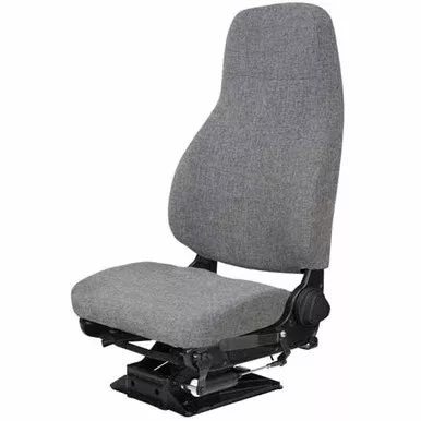National Ensign Low Pro High Back Truck Seat W/ Ez Air Hand Pump – Gray Cloth