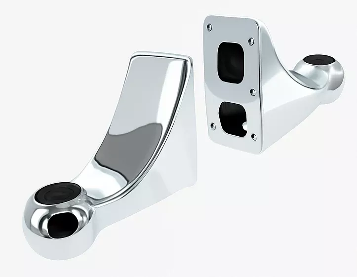 Peterbilt – Polished Aluminum L Shape Headlight Bracket (Pair)