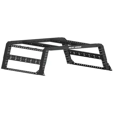 Road Armor Treck Overland PKG For 5FT Bed Rack System – Bracket Kit & Rail Included – Textured Black For Nissan Frontier