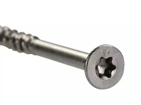 Simpson #8 x 1-1/4″ 305 SS Deck-Drive DWP Wood Screw, T20, Flat Head