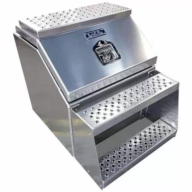 Smooth Aluminum Wide Big Mount Step Box 24 Inch