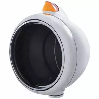 Stainless Steel Guide 682-C Headlight Housing W/ Top Original Style LED Signal