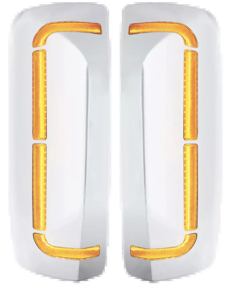 Volvo VNL – 59 LED Chrome Mirror Cover With Sequential LED