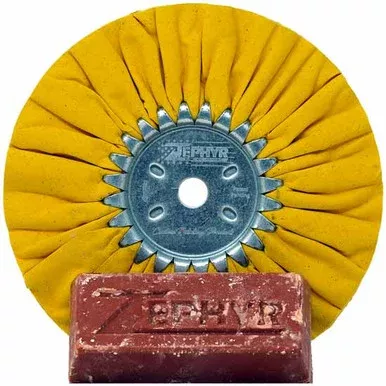 Zephyr Yellow Airway Heavy Cutting Wheel W/ Tripoli Rouge Bar