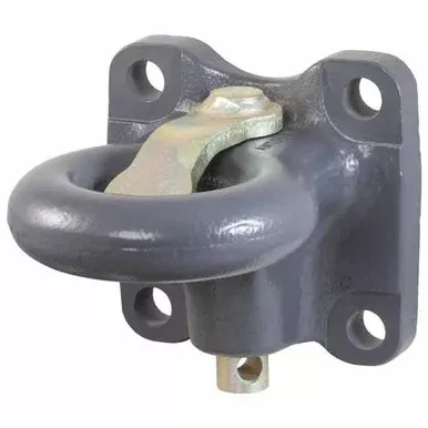 Zinc-Plated SecureLatch Flush-Mount Lunette Ring Rated Up To 60,000 Lbs. GTW